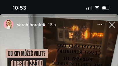 FOTO: Sarah stihla odvolit.