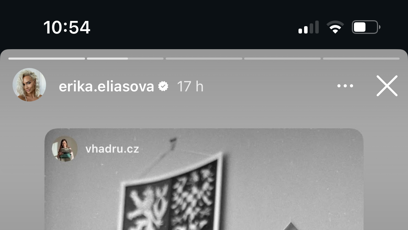 FOTO: Erika Eliášová sdílela své sledující.