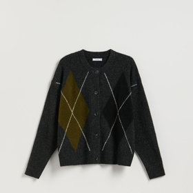 Kardigan s kosočtvercovým vzorem, Reserved, 799 Kč