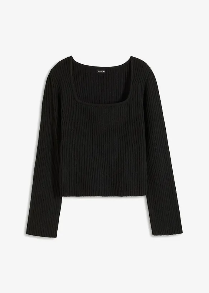 Svetr s hranatým výstřihem, Bonprix, 479 Kč