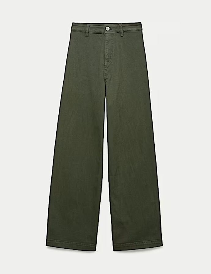 Džíny ke kotníkům, se širokými nohavicemi a vysokým pasem, Marks&Spencer, 1099 Kč