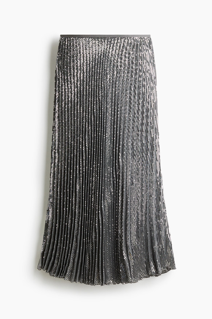Flitrová sukně z plisé, H&M, 1239 Kč