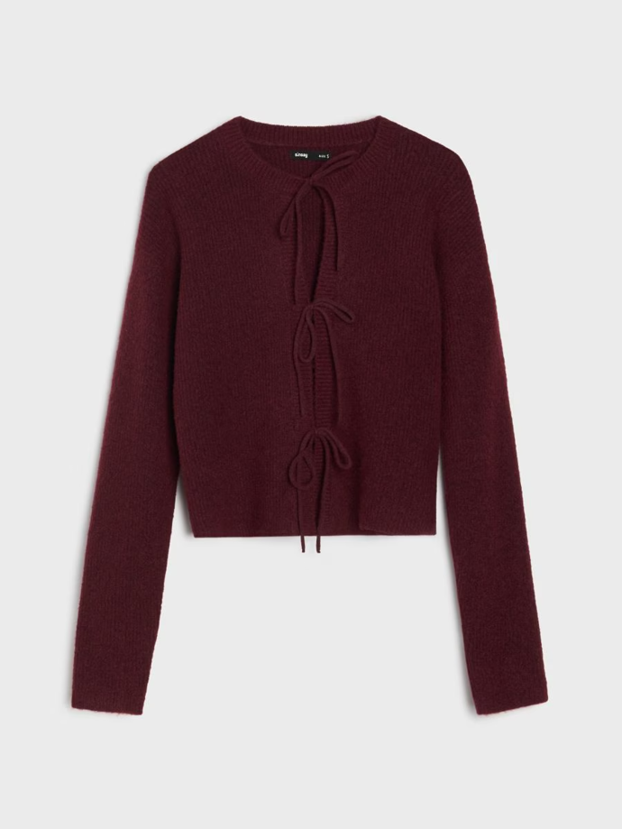 Zavazovací kardigan s příměsí vlny, Sinsay, 359 Kč