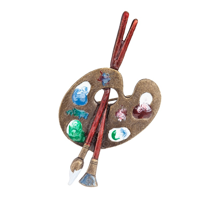 Brož ve tvaru malířské palety, FABOS, 650 Kč