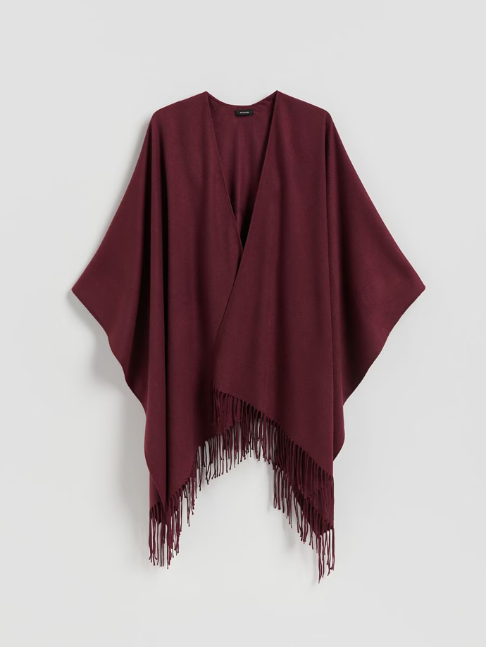 Pončo s třásněmi, Reserved, 599 Kč