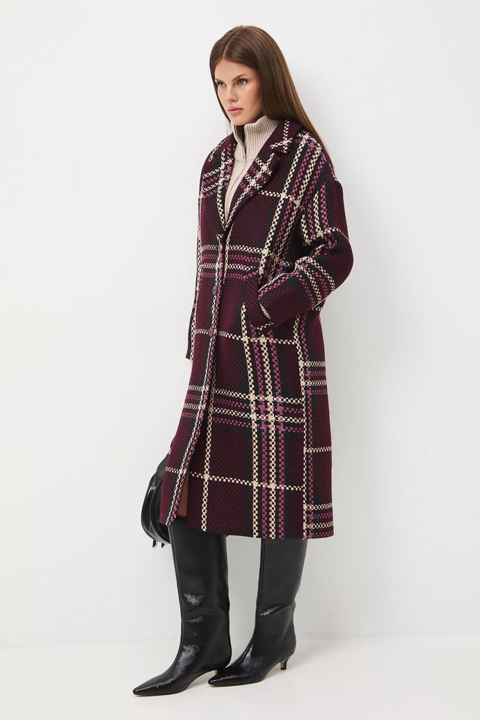 Kabát z tvídu s kostkovaným vzorem, Medicine, 2499 Kč