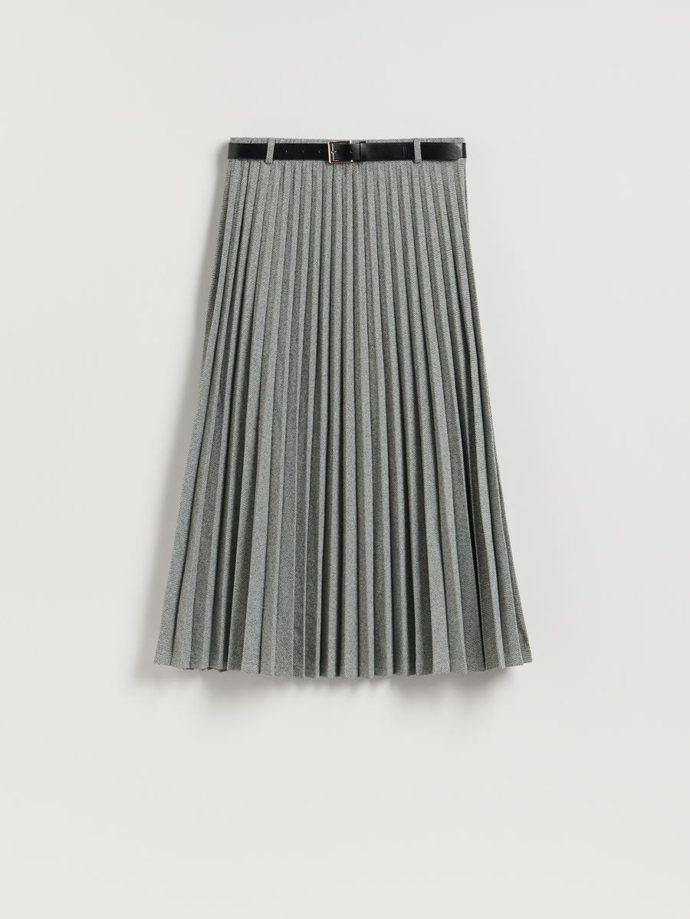 Plisovaná midi sukně s páskem, Reserved, 759 Kč