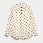 Puntíkovaná košile s ozdobnými knoflíky, Marks&Spencer, 1199 Kč