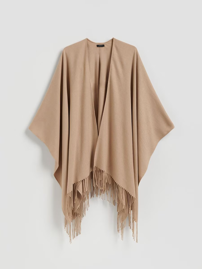 Pončo s třásněmi, Reserved, 599 Kč