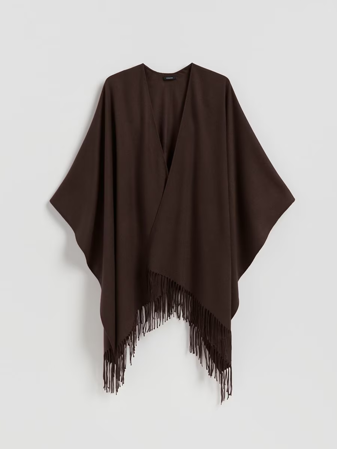 Pončo s třásněmi, Reserved, 599 Kč