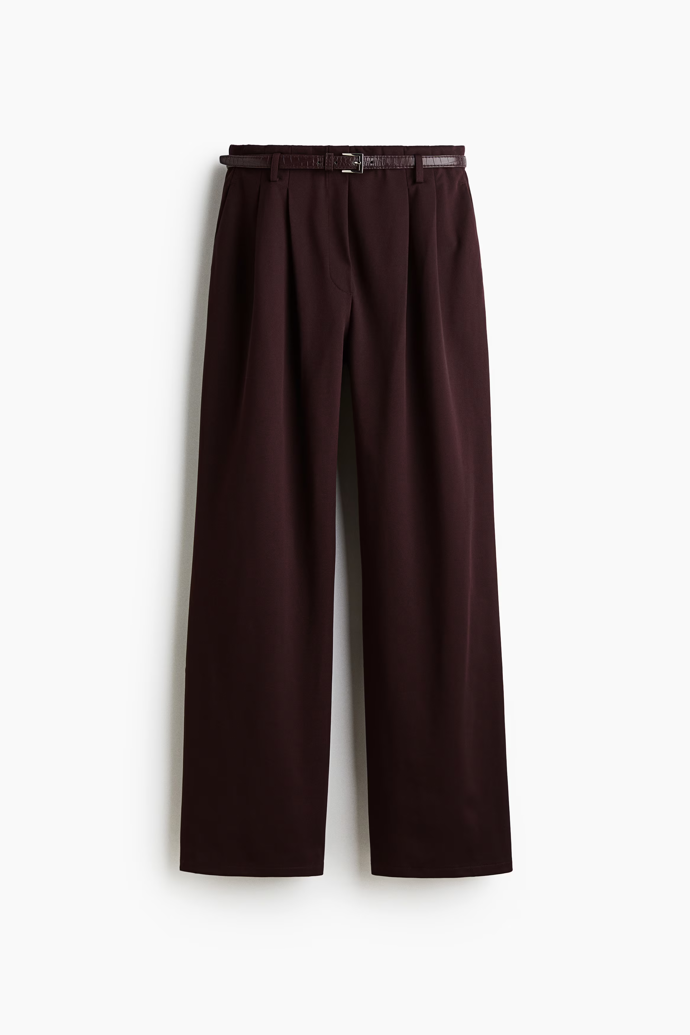 Kalhoty s páskem, H&M, 739 Kč