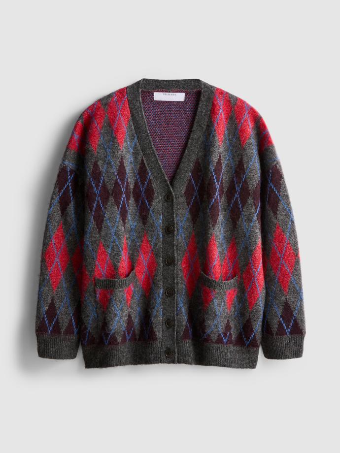 Kardigan s kosočtverci volnějšího střihu, Primark, 520 Kč