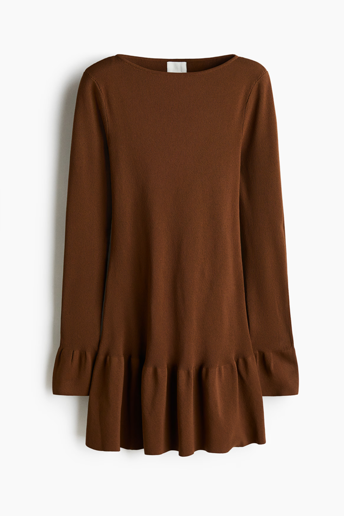 Šaty z žebrovaného úpletu, H&M, 859 Kč