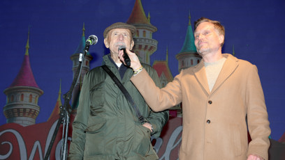 FOTO: Tomáš držel Nárožnýmu mikrofon.