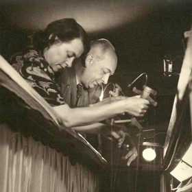 Manželé Skupovi během představení (1940)