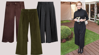Krátké kalhoty užijete i na podzim: Monika Absolonová doplnila culottes rolákem a luxusními botami do špičky