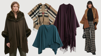 Pončo na podzim zahřeje i zajistí volnost pohybu: Hitem sezony je lemování kožešinou a kostky