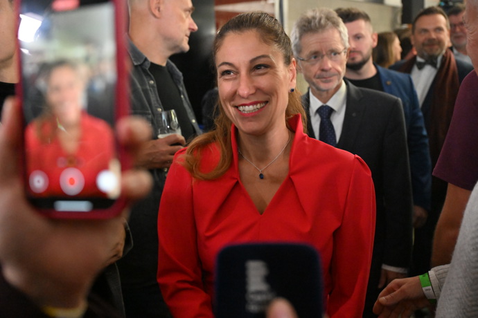 Eva Decroix rozdávala úsměvy. 