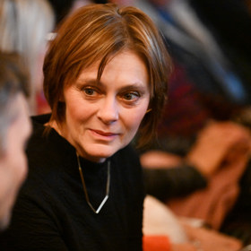 Klára Pollertová-Trojanová v hledišti.