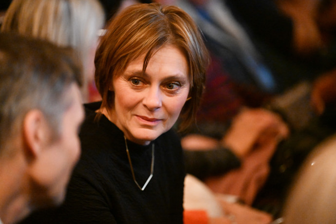 Klára Pollertová-Trojanová v hledišti.