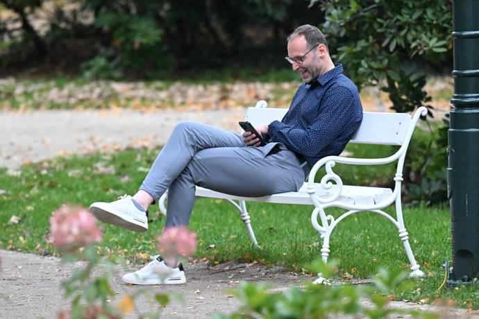 Petr Čech měl dobrou náladu aspoň na chvíli během videohovoru.