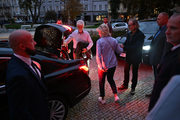 Petr Pavel s Evou Pavlovou ve Varech.