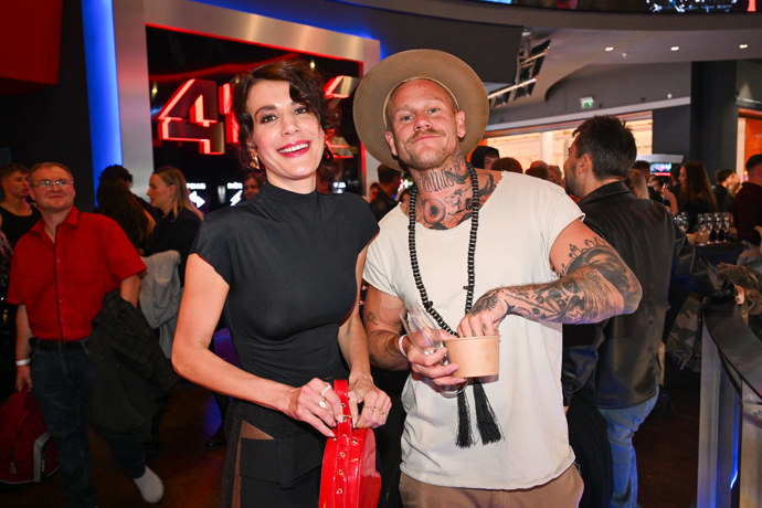 Monika Timková a Adam Raiter na premiéře české reality show Naked Attraction.