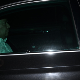 Tomio Okamura přijel do Průhonic jednat o vládě s Andrejem Babišem.