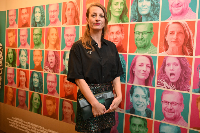 Anna Polívková na premiéře filmu Něco za něco.