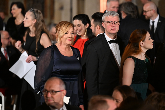 Předávání státních vyznamenání na Pražském hradě.