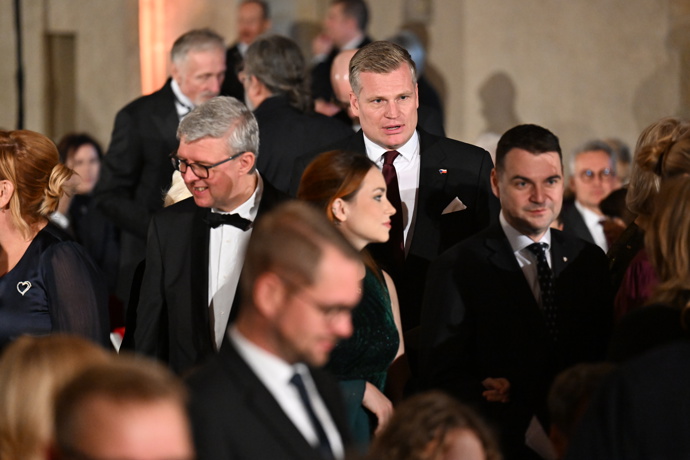 Filip Turek na předávání státních vyznamenání.