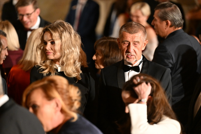 Monika Babišová během udílení státních vyznamenání.