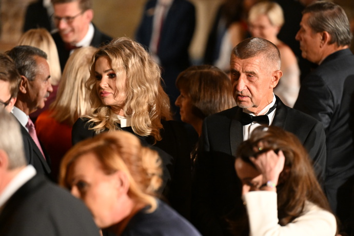 Monika Babišová mezi hosty na Pražském hradě.