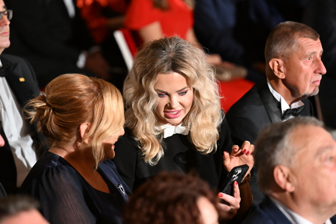 Monika Babišová na Pražském hradě.