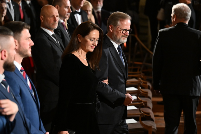 Petr Fiala se svou ženou.