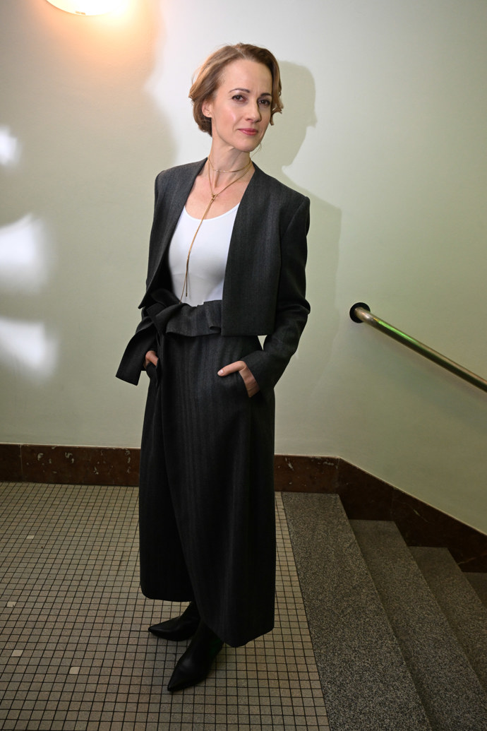 Herečka vypadala na premiéře skvěle.