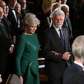 Prezident Petr Pavel byl na svoji drahou polovičku právem hrdý.