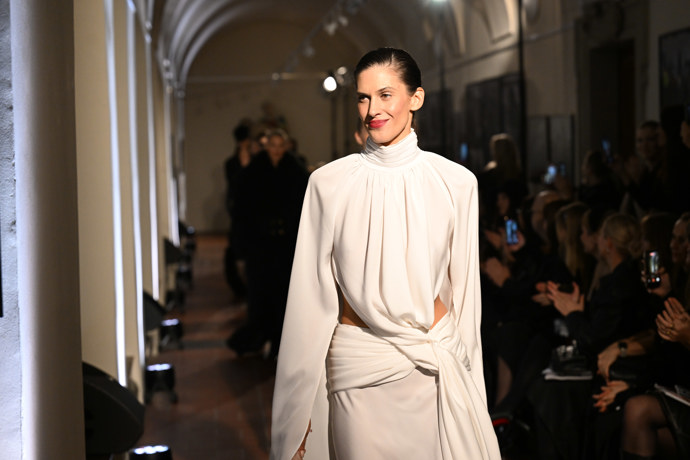 Aneta Vignerová na přehlídkovém mole vypadala perfektně.