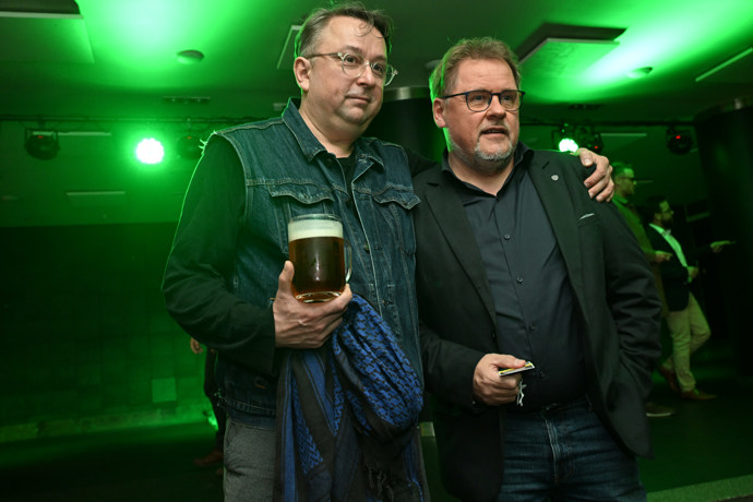 Václav Kopta na premiéře Štěstíčku naproti. 
