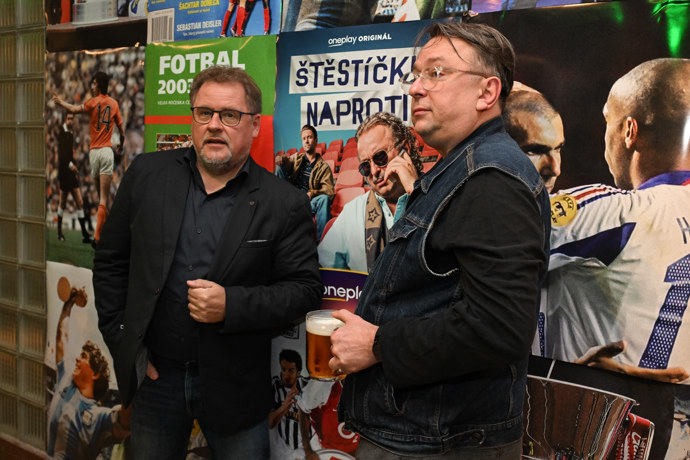 Václav Kopta na premiéře Štěstíčku naproti. 
