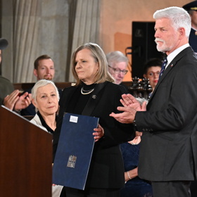 Markéta Pávová byla viditelně dojatá během ceremoniálu.