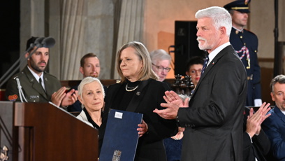 FOTO: Markéta Pávová byla viditelně dojatá během ceremoniálu.