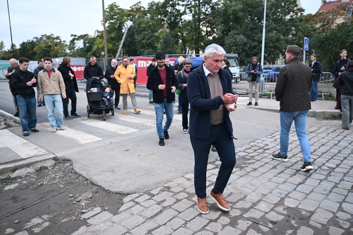 Demonstrace se zúčastnil i Miloslav Mejzlík. 