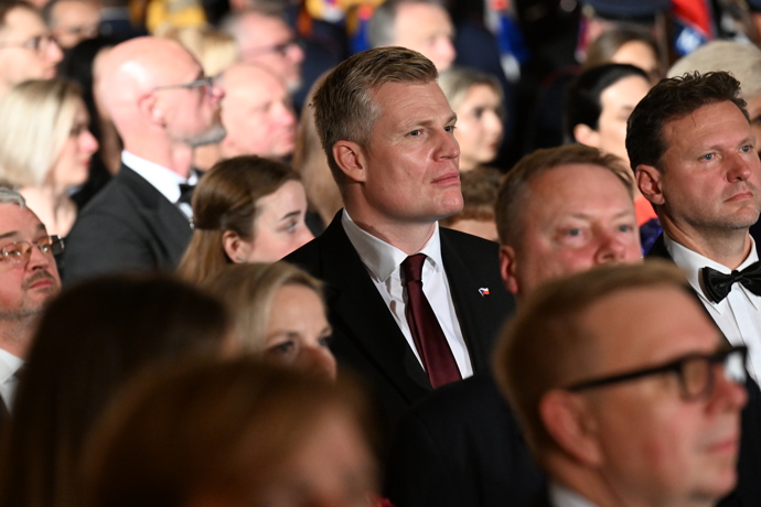 Filip Turek na předávání státních vyznamenání.