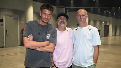 FOTO: Aleš Lehký, Václav Jelínek a David Škach pár hodin před koncertem.