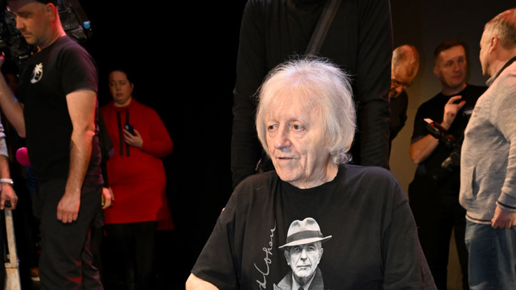 Václav Neckář na tiskovce k muzikálu Mýdlový princ.