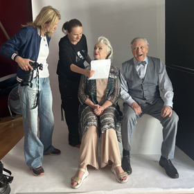 Takhle vypadalo zákulisí focení - byla to velká legrace.