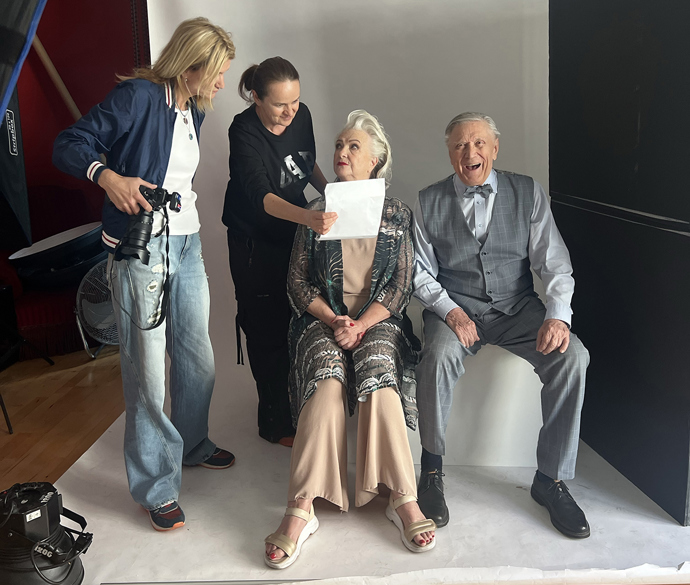 Takhle vypadalo focení Carmen Mayerové a Petra Kostky. 