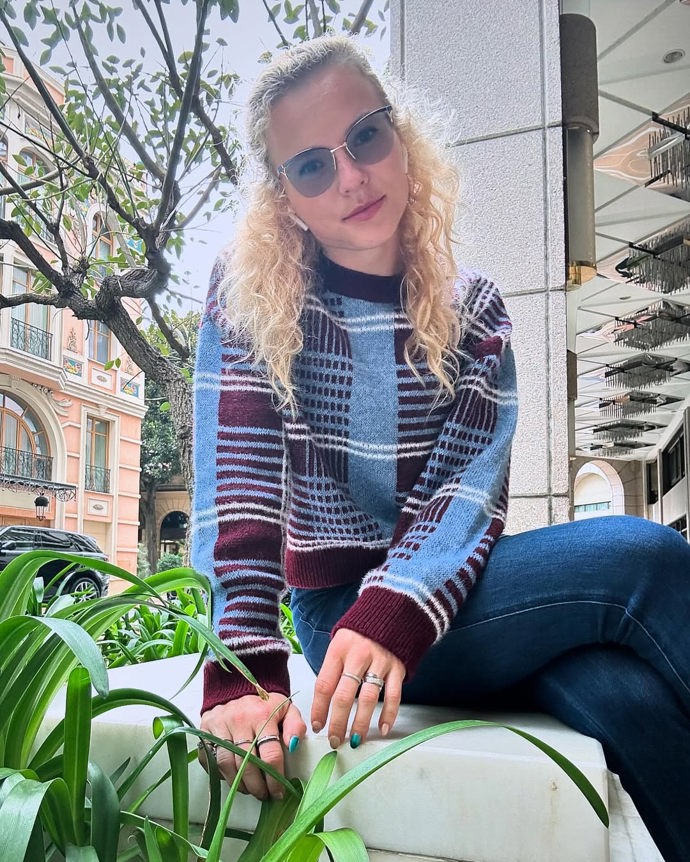 Aktuálně velmi trendy kostky v podání Kateřiny Siniakové.