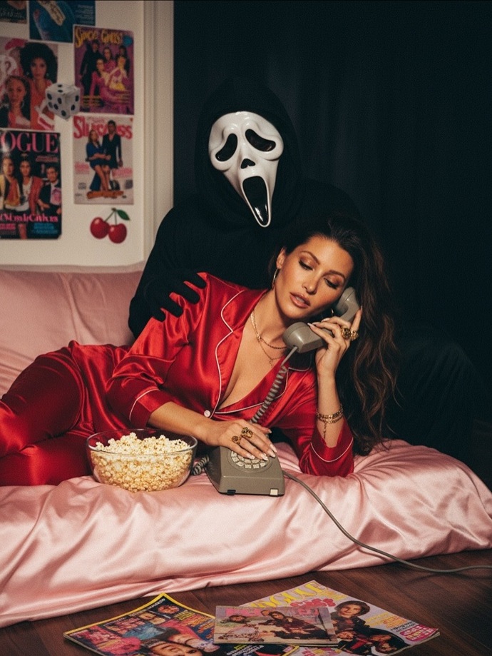 Tereza Kerndlová vytvořila díky AI tematické halloween fotky.